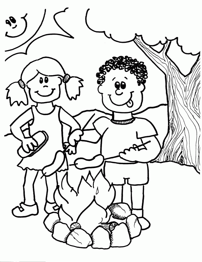 Plansa de colorat cu Camping 31 25